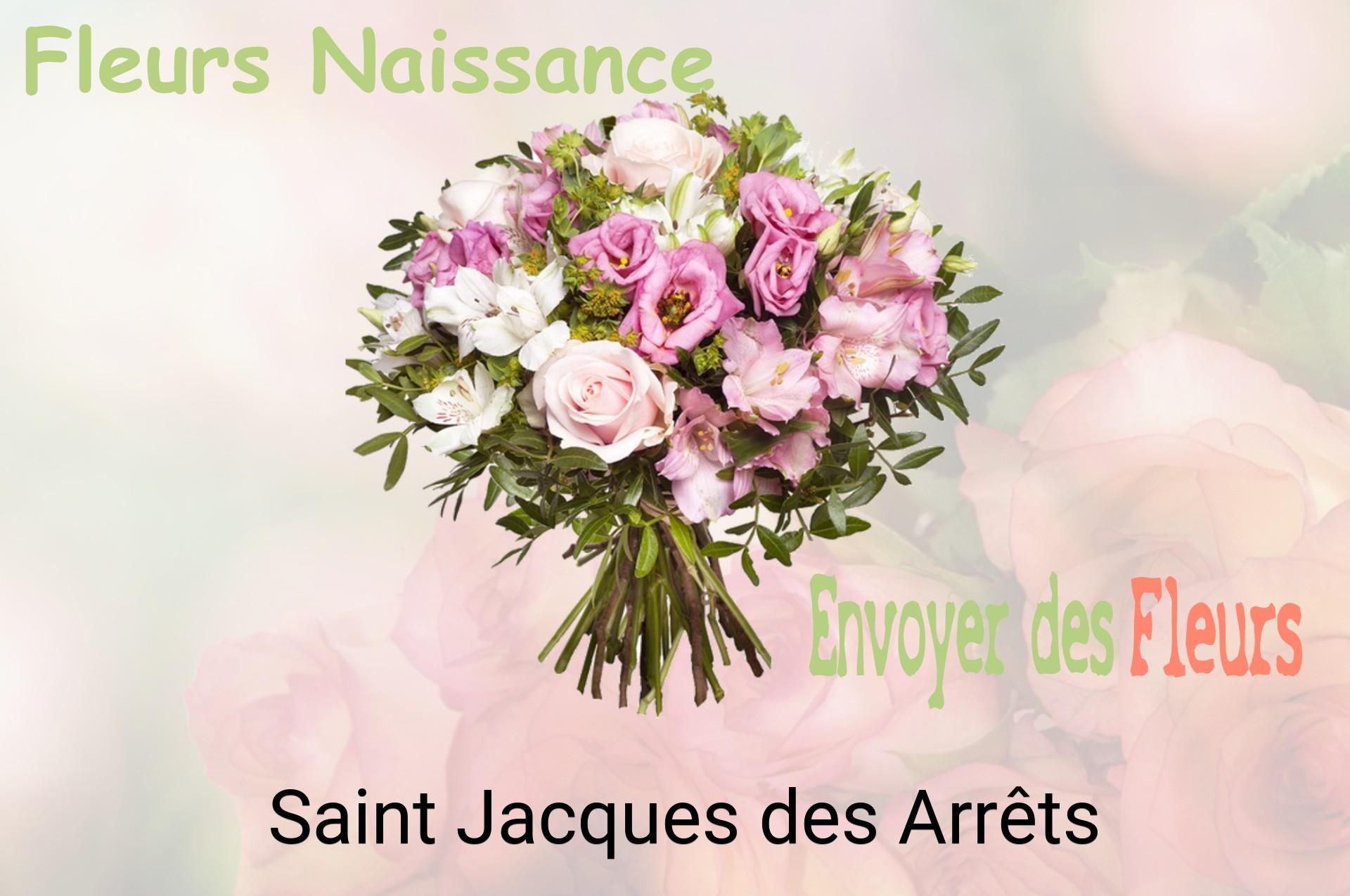 Bouquet de fleurs de naissance livré à Saint-Jacques-des-Arrêts