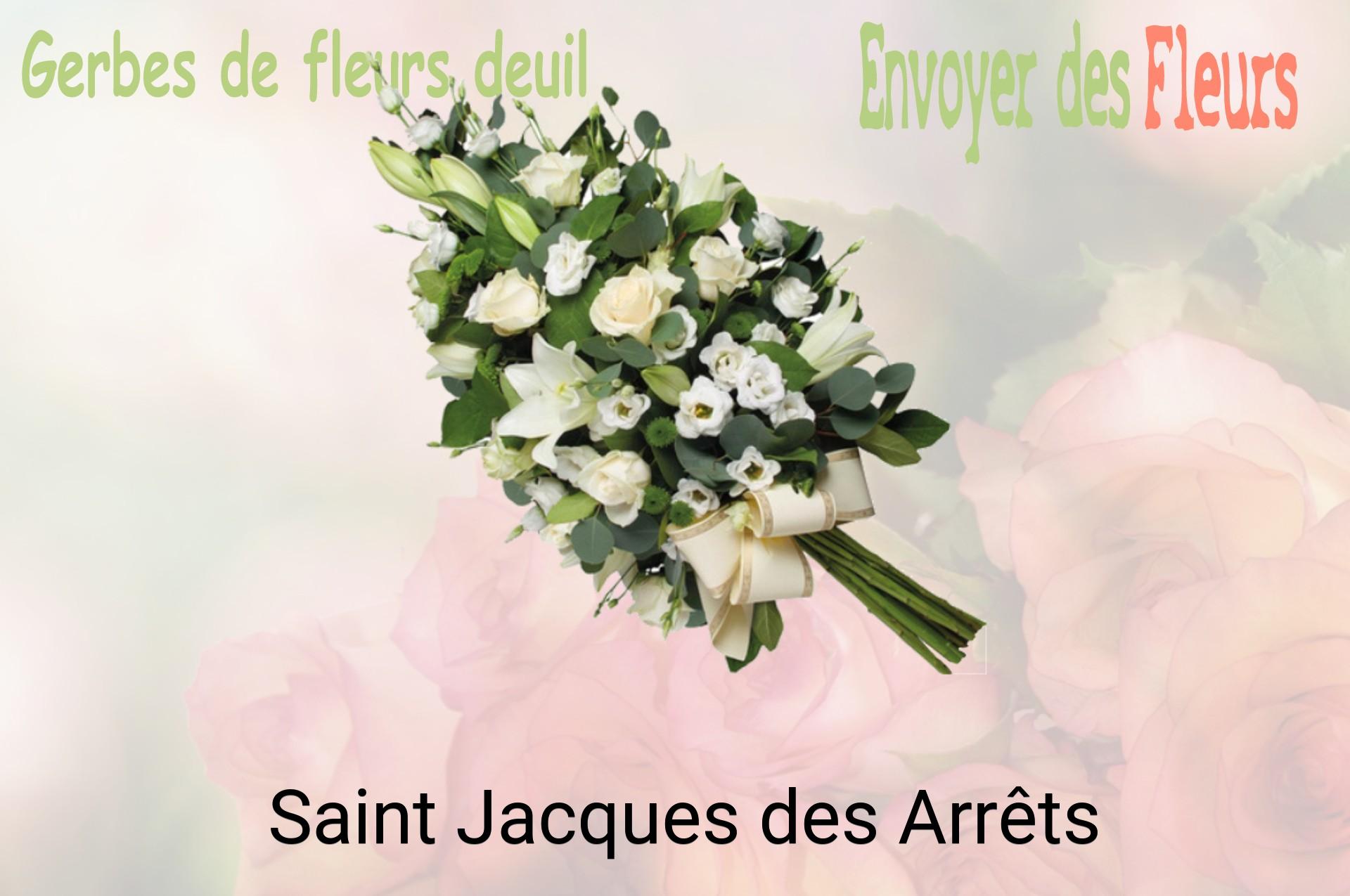 Gerbe de fleurs de deuil livrée à Saint-Jacques-des-Arrêts